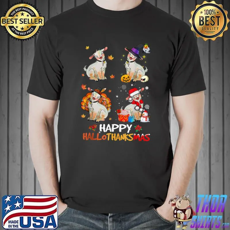 Happy Thanksgiving Ragdoll Goat T-Shirt