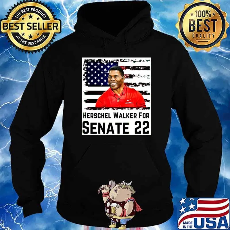 Herschel Walker For Senate 22 America Flag Shirt Hoodie