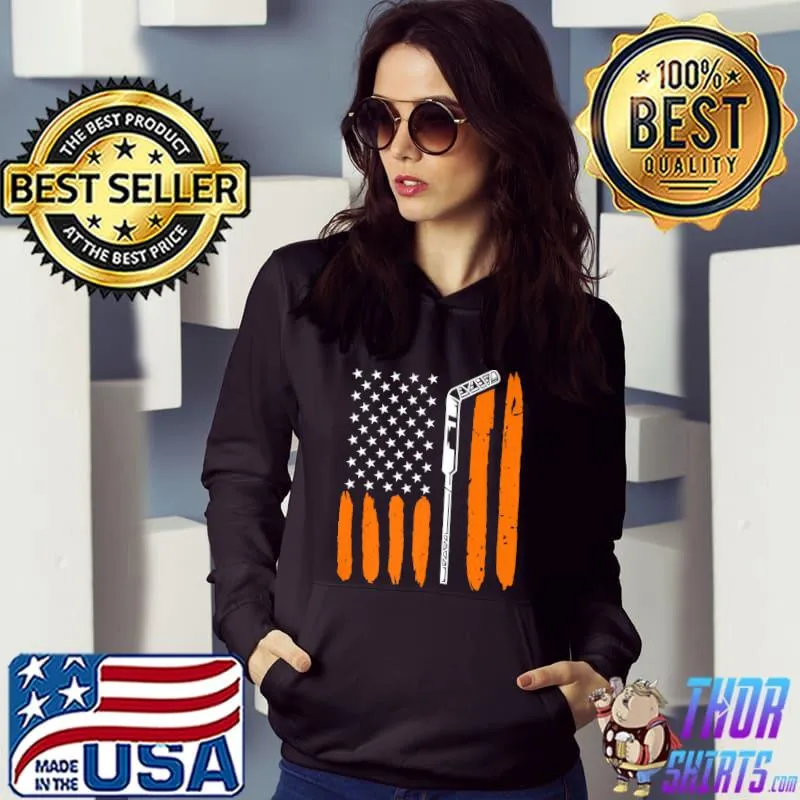 Ice Hockey US Flag T-Shirt Hoodie