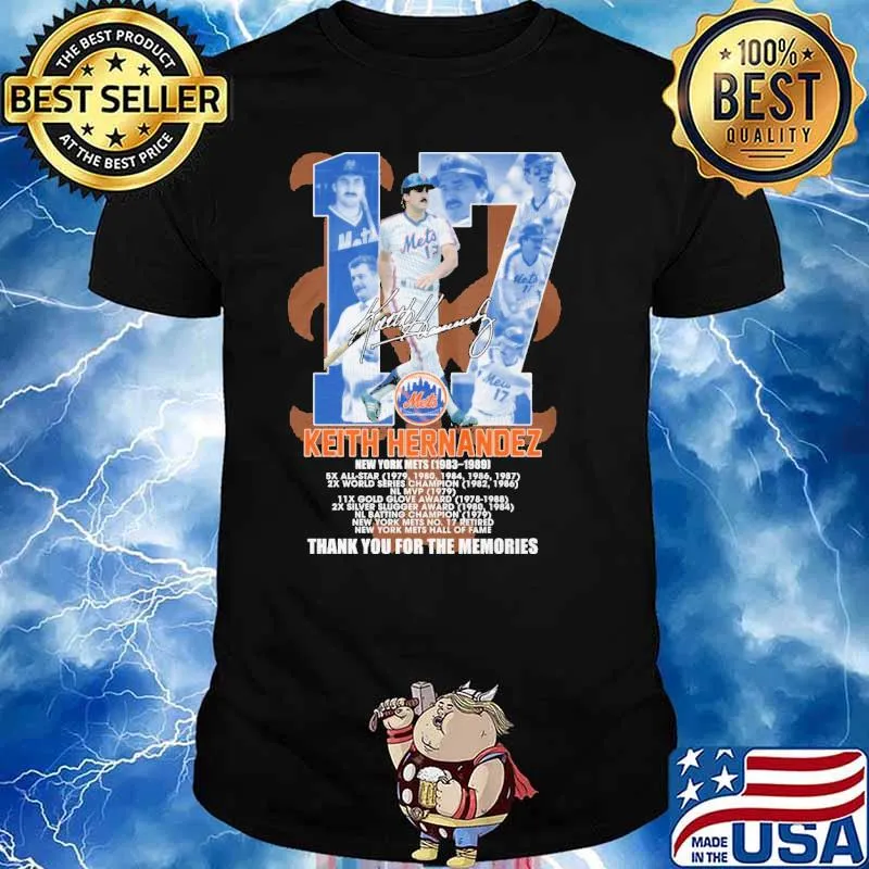 Keith hernandez New York Mets thank for the memories signatures shirt