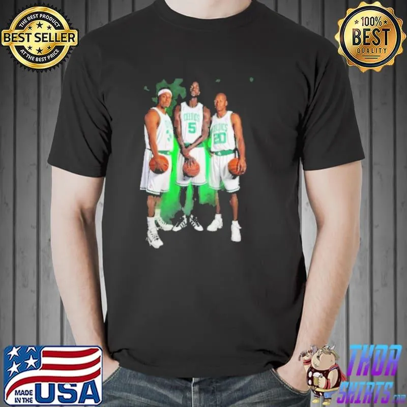 Kevin garnett Paul pierce and ray allen Boston celtics fanatics authentic unsigned shirt