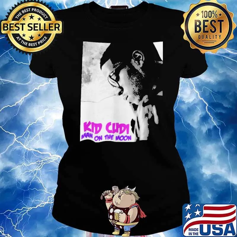 Kid cudI rapper singer hiphop inspired 90s bootleg rap old school s Ladies tee