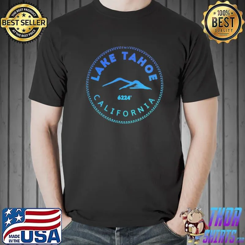 Lake tahoe California retro mountain shirt