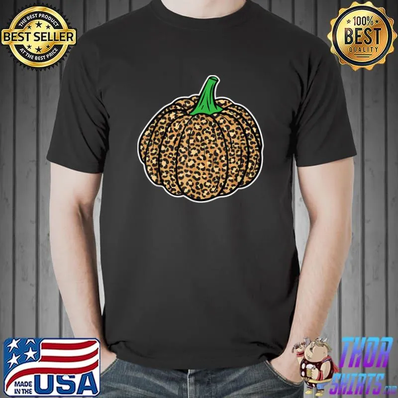 Leopard Pumpkin Halloween T-Shirt