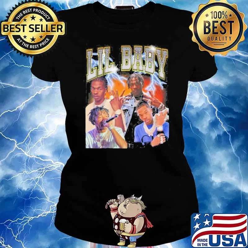 Lil baby lil baby lil baby rap lil baby graphic s Ladies tee