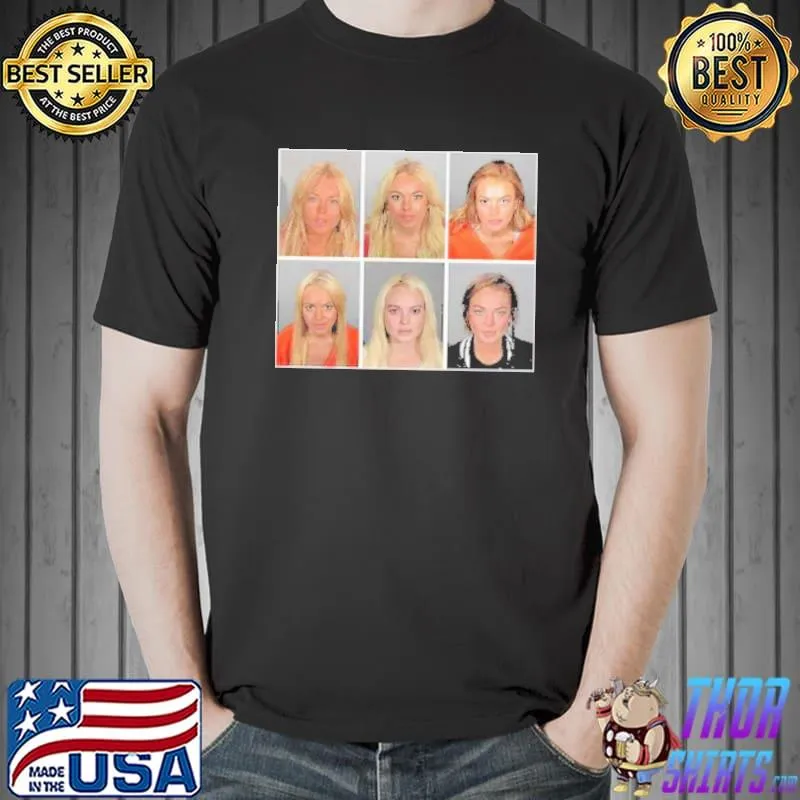 Lindsay Lohan Mugshot American Apparel Shirt