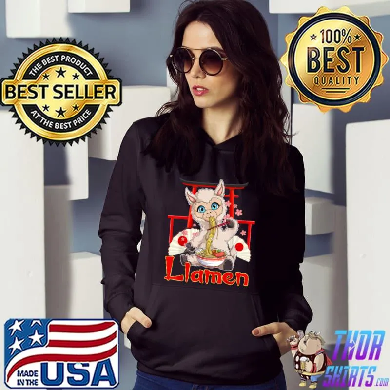 LLama Ramen Japanese Anime T-Shirt Hoodie