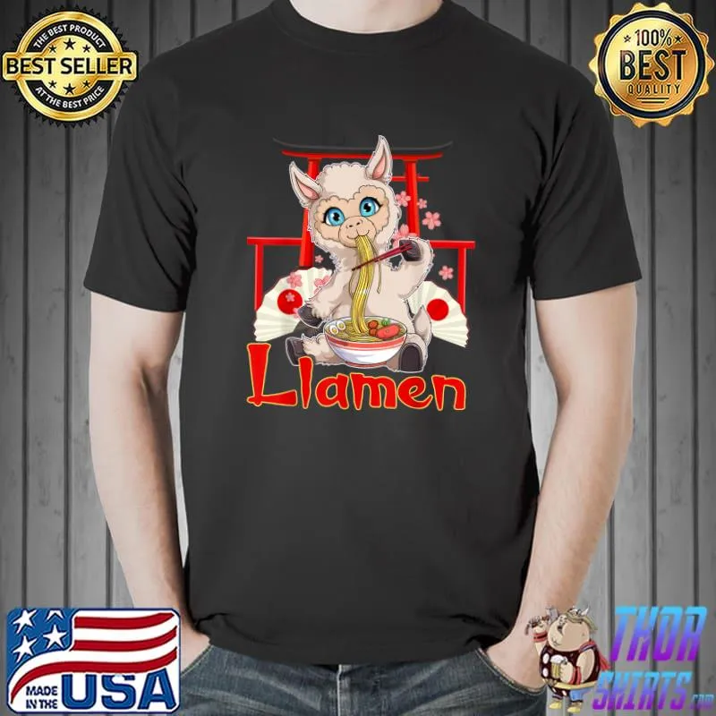 LLama Ramen Japanese Anime T-Shirt
