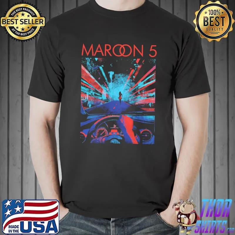 Maroon 5 world tour 2022 band retro art shirt
