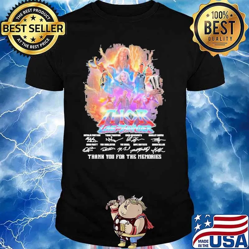 Marvel Thor Love And Thunder Thank You For The Memories signatures shirt