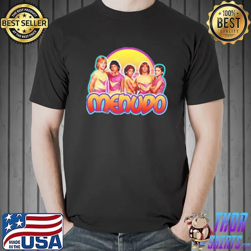 Menudo Boyband Yellow Purple Distressed Shirt