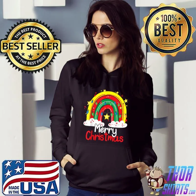 Merry Christmas Rainbow T-Shirt Hoodie