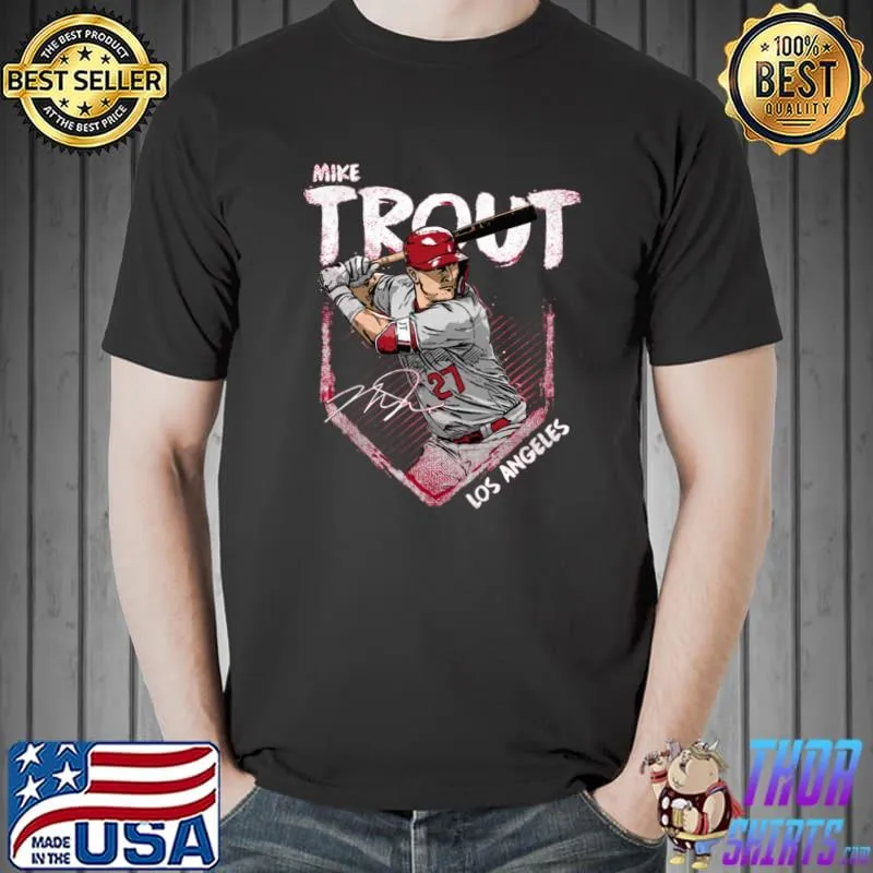 Mike Trout Base Los Angeless Signature T-Shirt