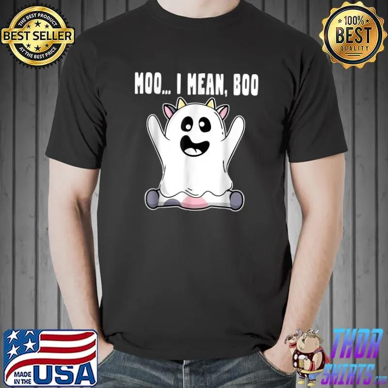 Moo I Mean Boo Halloween T-Shirt