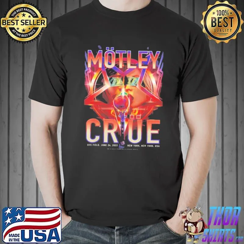 Motley crue the stadium tour new york event 2022 the stadium classic shirt