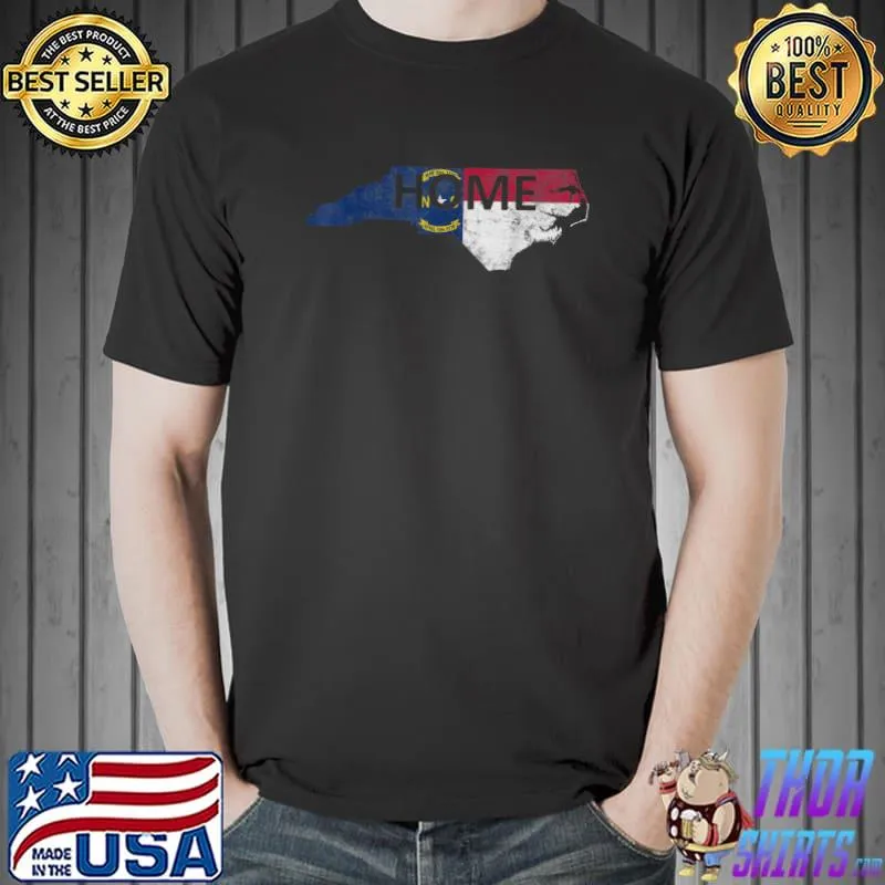 North Carolina Home Flag Map T-Shirt