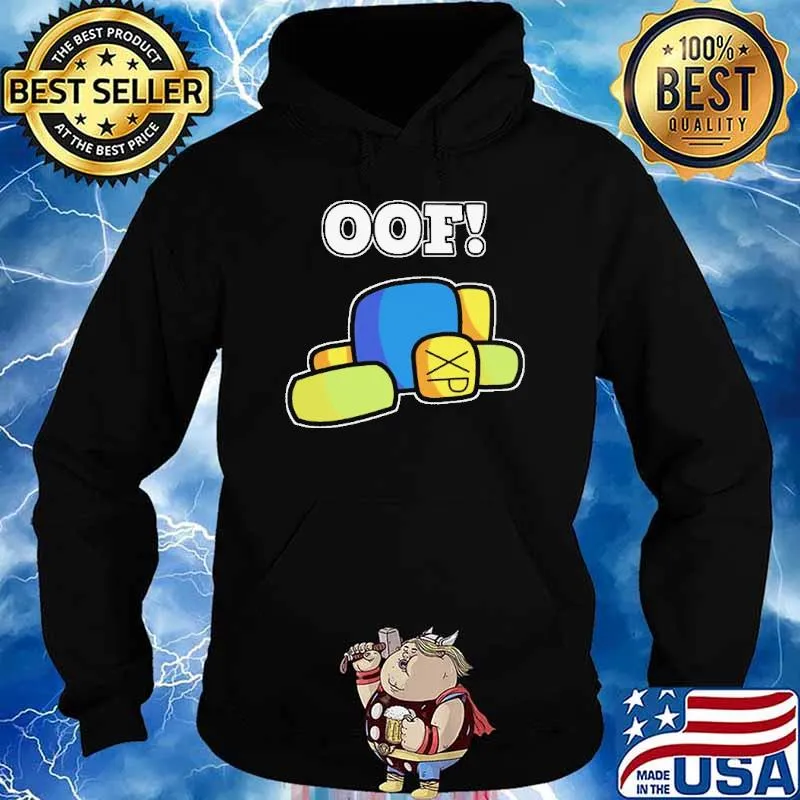 Oof noob funny dank meme hand drawn gamer youth roblox s Hoodie