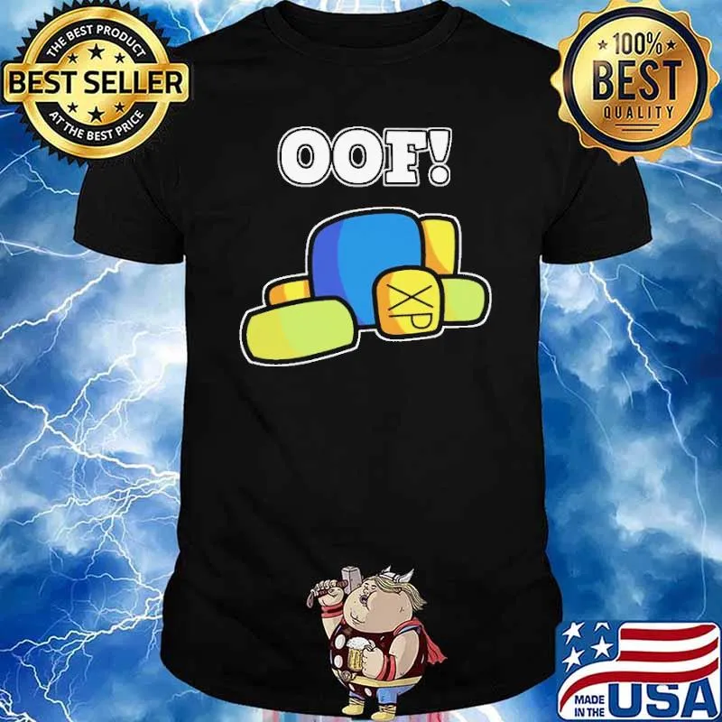 Oof noob funny dank meme hand drawn gamer youth roblox shirt