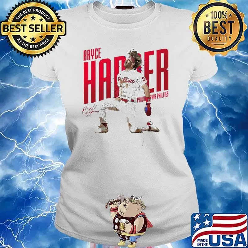 Philadelphia Phillies Bryce Harper Signature s Ladies tee