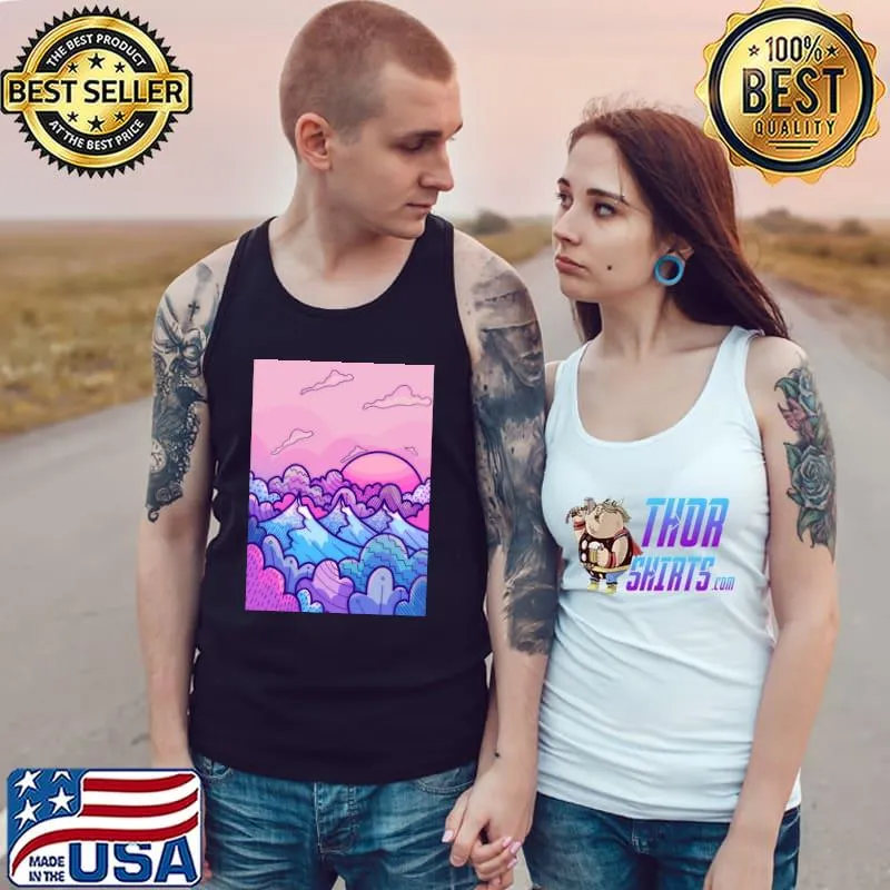 Pink clouds peaks T-Shirt Tank Top