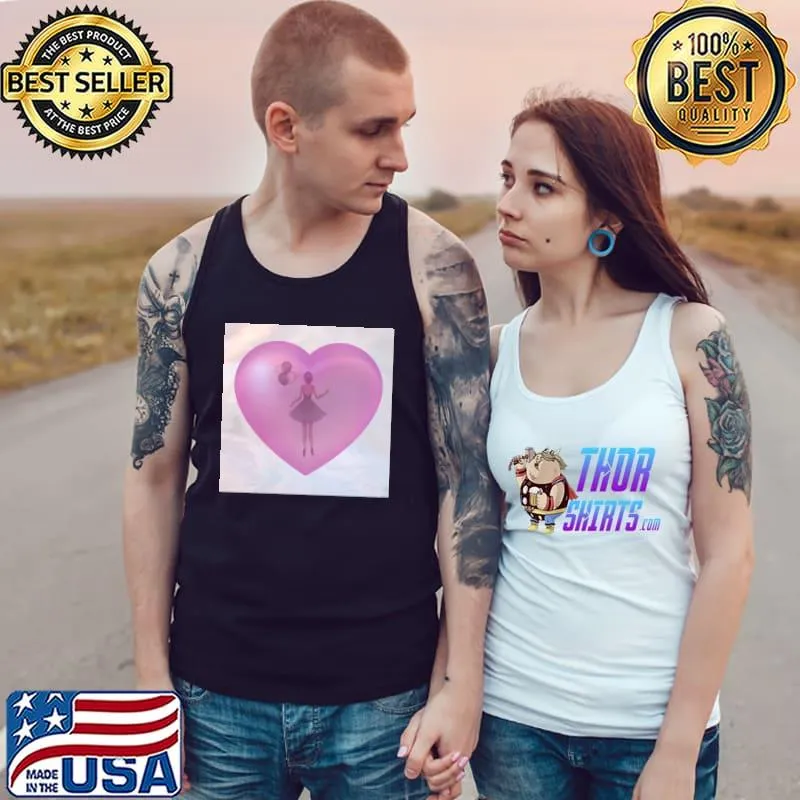 Pink Heart Party Princess T-Shirt Tank Top
