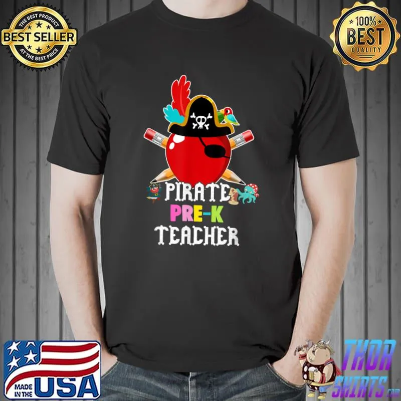Pirate Pre-K Teacher Halloween T-Shirt