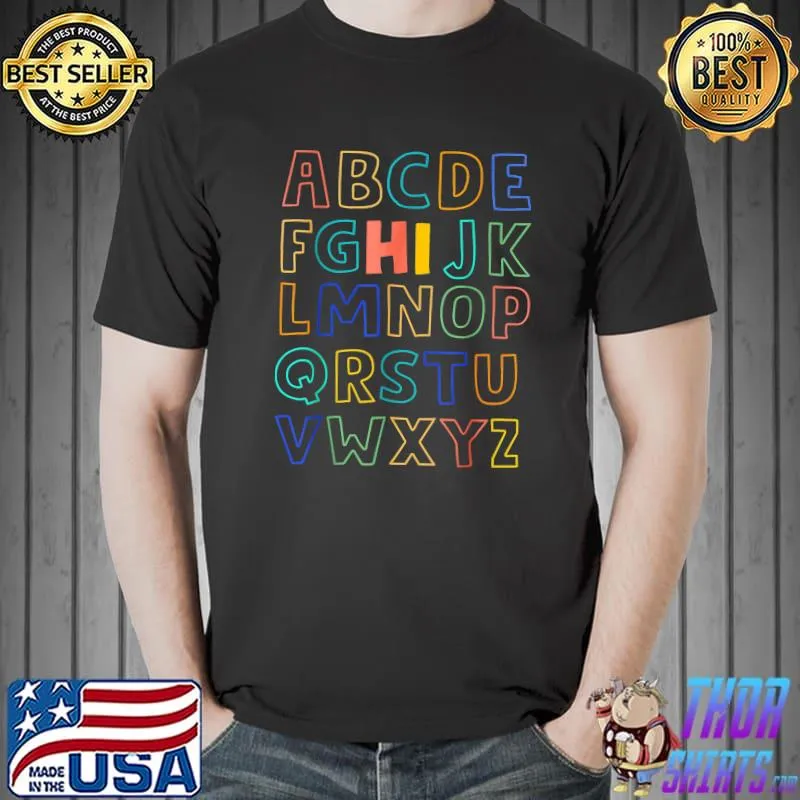 Pre K Kindergarten Hi Alphabet Back To School T-Shirt