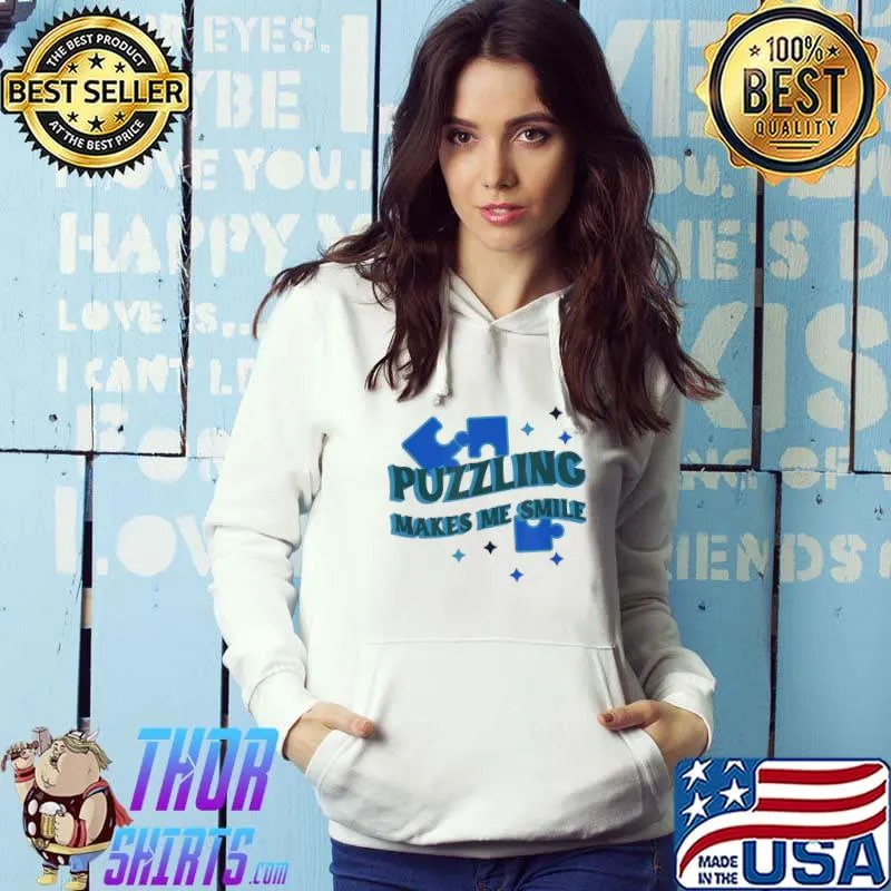 Puzzling makes me smile jigsaw puzzle master s Hoodie