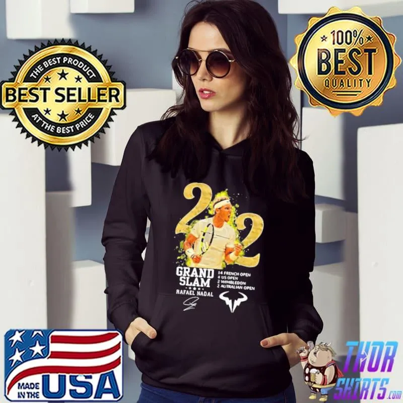 Rafael nadal 22 grand slam signature tennis s Hoodie