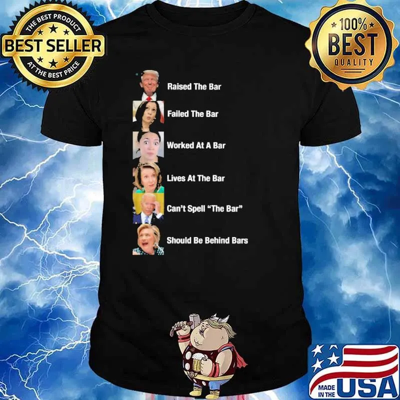 Raised failed worked lives at should be behind the bar trump biden shirt