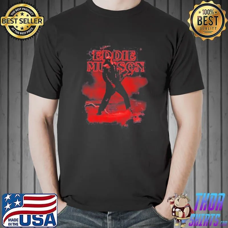 Red Style Eddie Munson Guitar Trending classic Shirt