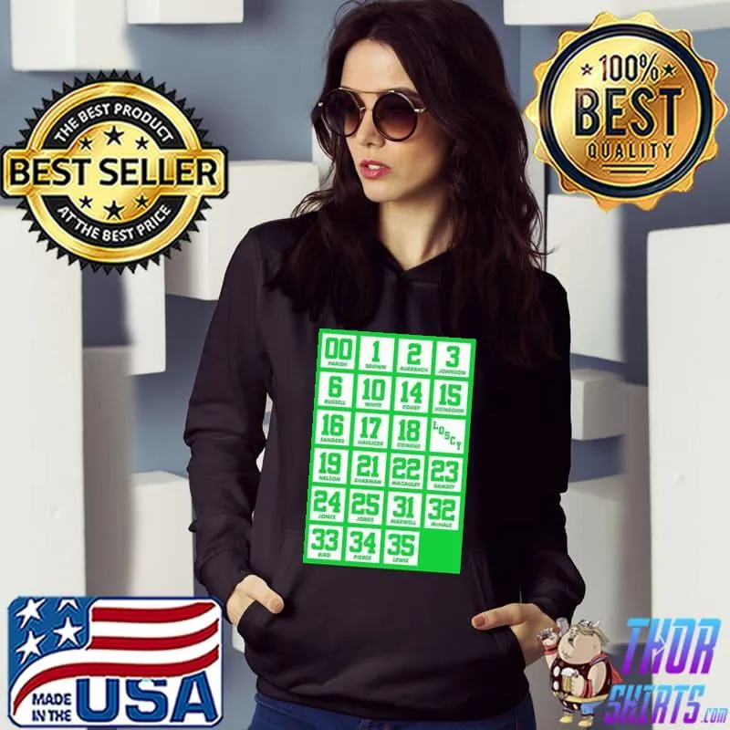 Retired numbers Boston celtics s Hoodie