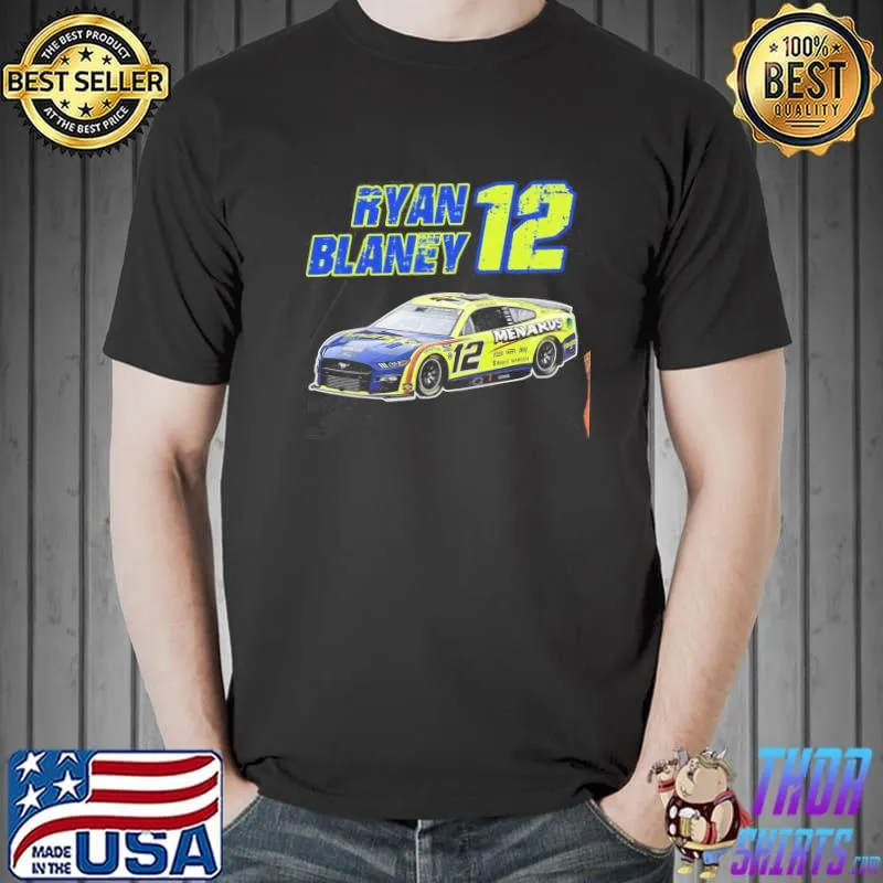 Ryan blaney 12 menaros cup driver team penske nascar racing formula 1 f1sport shirt