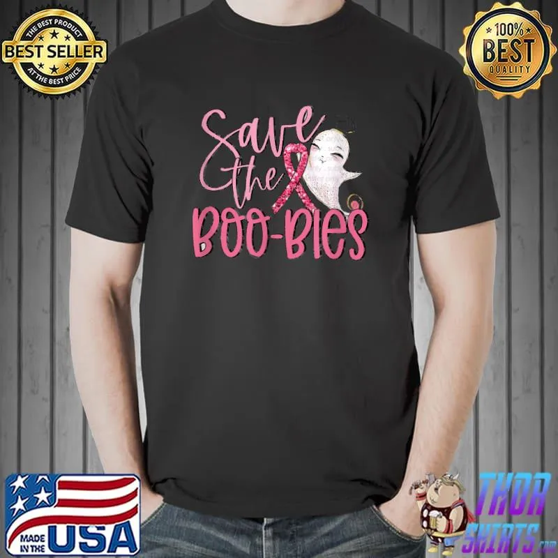 Save The Boo Bees Halloween Breast Cancer Awareness T-Shirt