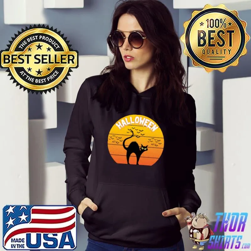 Scary Cat Halloween T-Shirt Hoodie