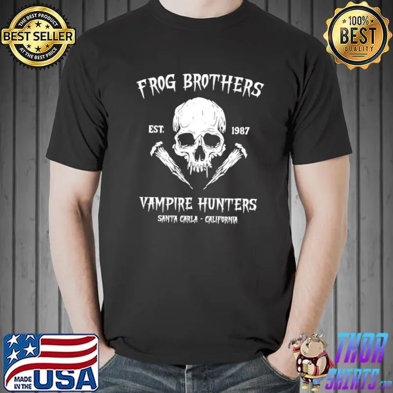 Skull frog brothers vampire hunters est 1987 shirt