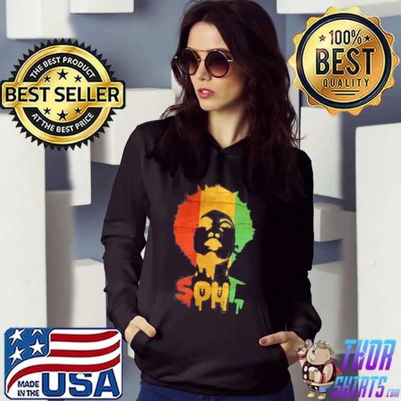 Soul woman funk sister afro cool african American black pride s Hoodie