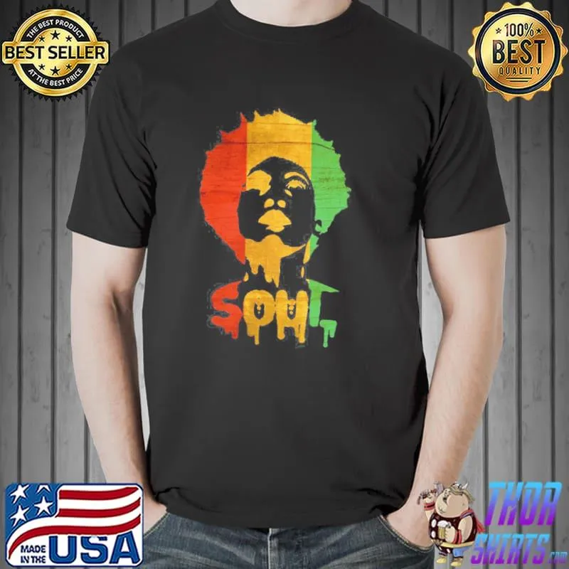 Soul woman funk sister afro cool african American black pride shirt
