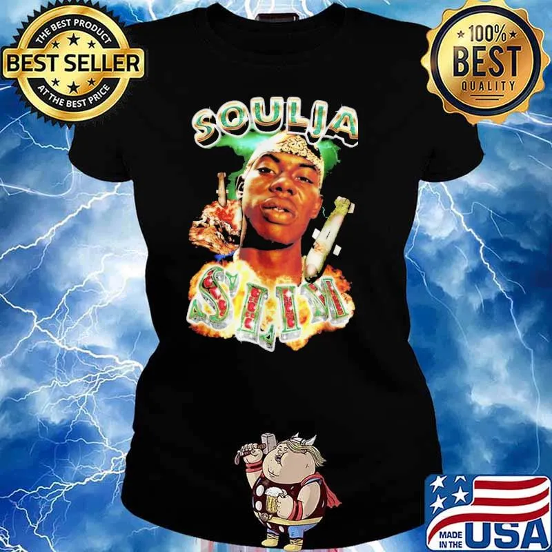 Soulja slim rapper hiphop inspired 90s bootleg rap old school s Ladies tee
