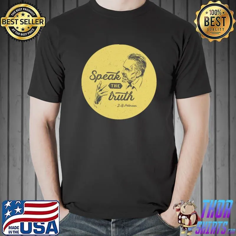 Speak the truth Jordan Peterson Yellow Circle Chevron Essential T-Shirt