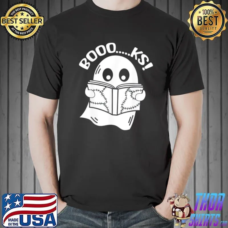 Spooky boooks reading halloween book lover costume classic shirt