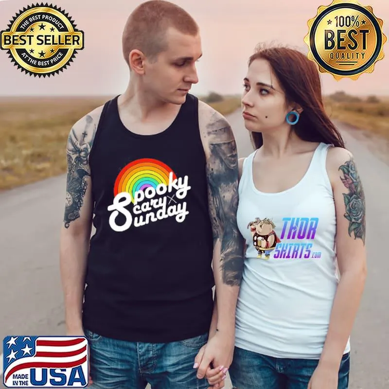 Spooky scary sunday trendy pullover s Tank Top