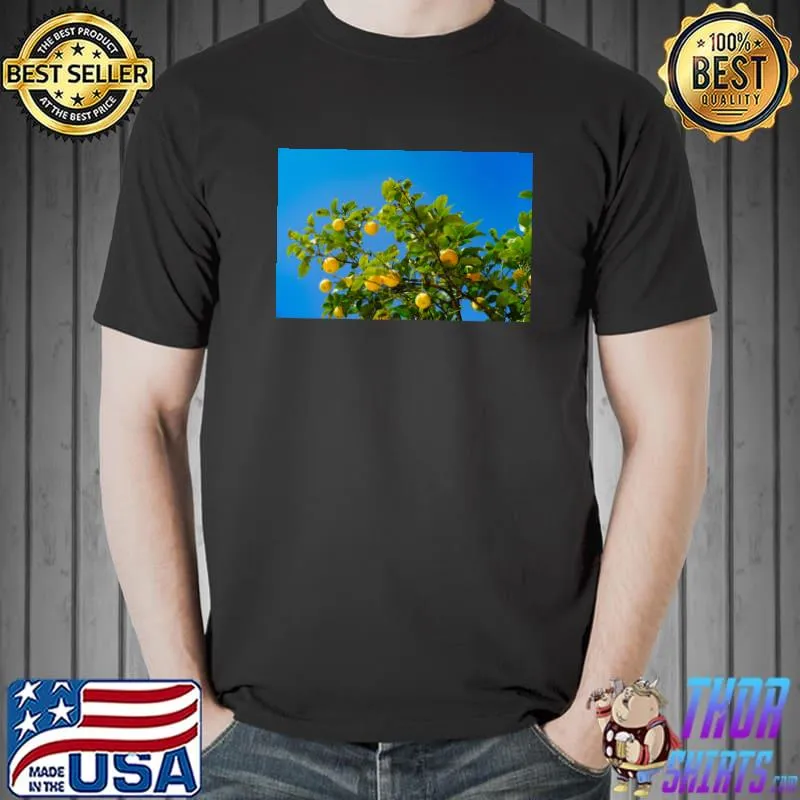 Summer Lemon Tree Blue Sky T-Shirt