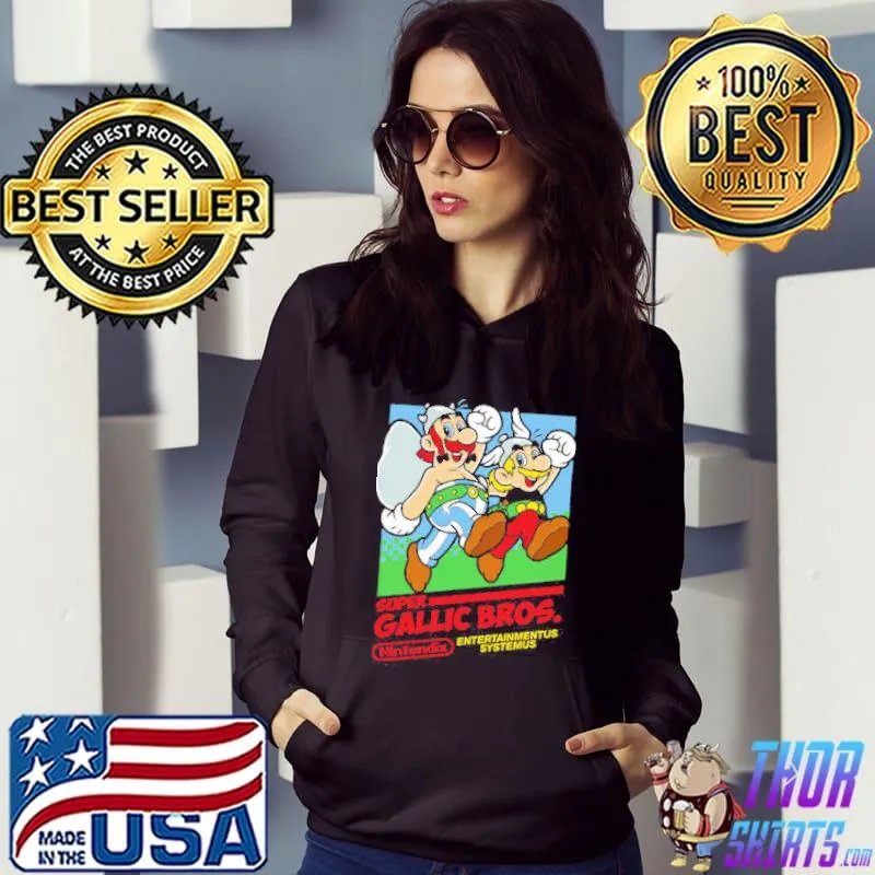 Super gallic Bros asterix and obelix Mario Bros video game s Hoodie