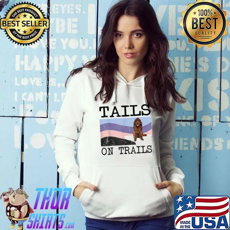 Tails On Trails Dog Newfoundland T-Shirt