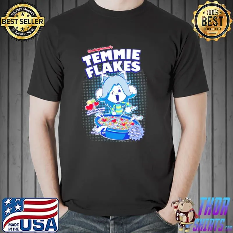 Temmie flakes undertale graphic shirt