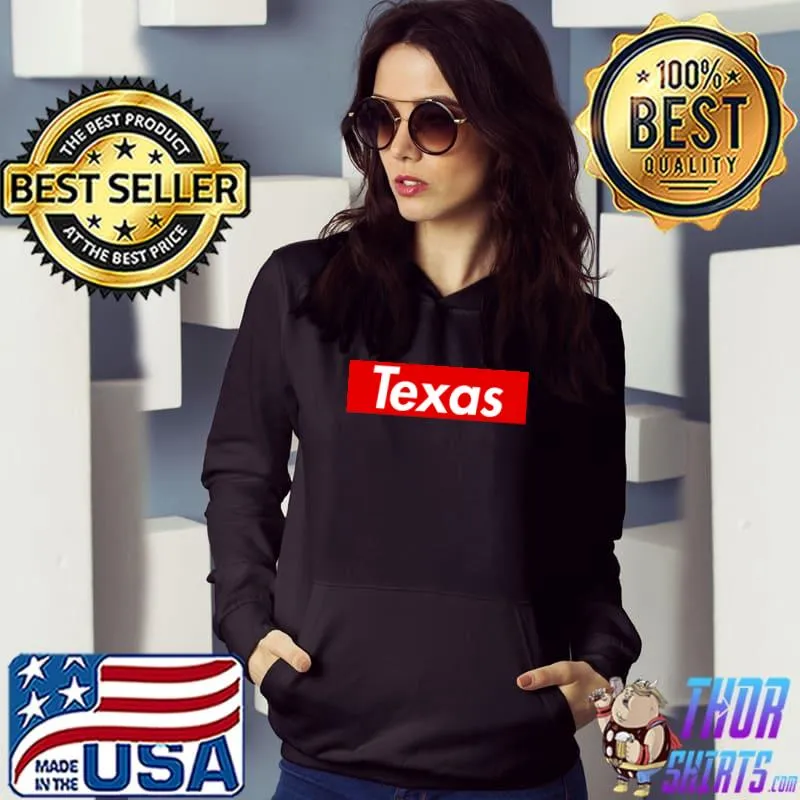 Texas state red box T-Shirt Hoodie