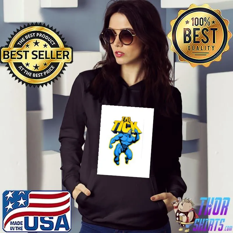 The Tick Superhero Parody Character with Logotype 1994 TV series T-Shirt Hoodie