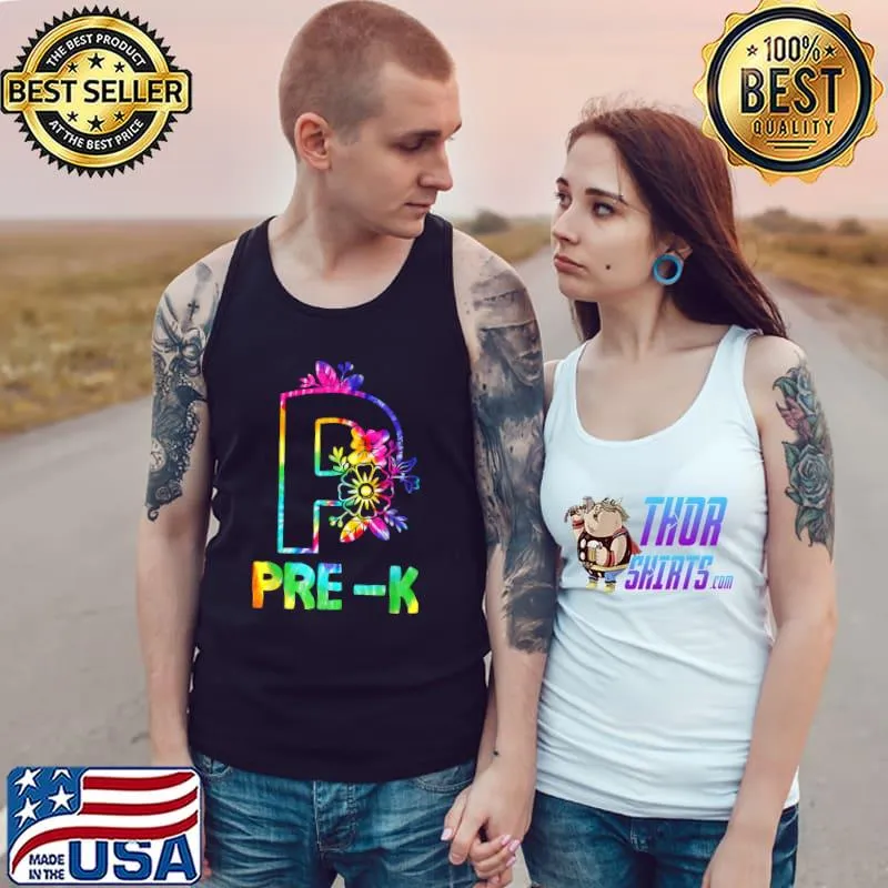 Tie Dye Pre K Back To School First Day Team T-Shirt Tank Top