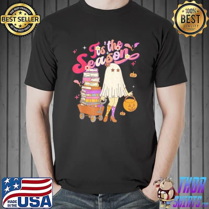 Tis' the season pumpkin boo 60s 70s hippie halloween costumeclassic shirt